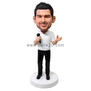 Personalized Male Singer Bobblehead