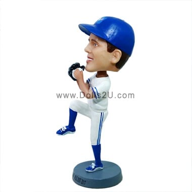 (image for) Custom Bobblehead Left Handed Baseball Pitcher - Personalized Premium Figure Bobbleheads