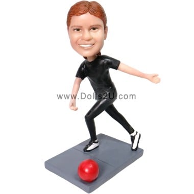  Custom Female Bowler Bobblehead Gift Item:45146