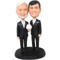  custom gay wedding bobbleheads cake toppers