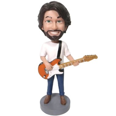 (image for) Custom Bobblehead Electric Guitar Player Item:259182