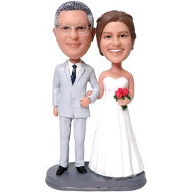 (image for) Personalized Wedding Anniversary Bobblehead Gift For Husband And Wife