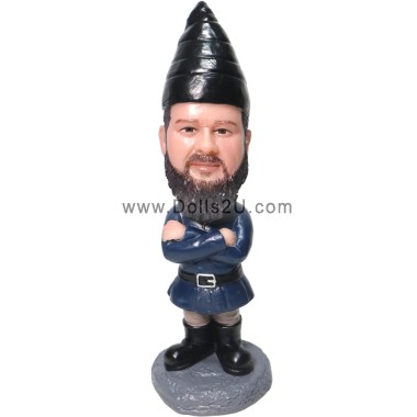 (image for) Custom Garden Gnome Bobblehead Gift, Garden Gnome with Your Face
