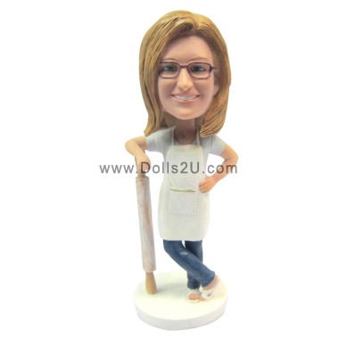 Female Bker With A Rolling Pin