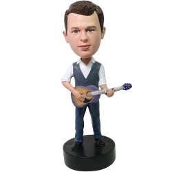 Custom Male Ukulele Player Bobblehead Gift For Ukulelist