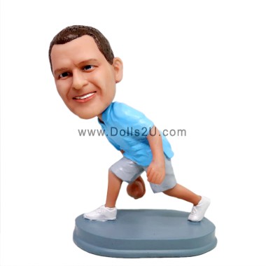  Custom Bocce Ball Player Bobblehead Item:15673