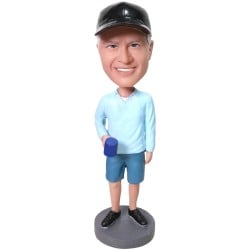 (image for) Personalized Male Boss Bobblehead Holding Mug Perfect for Office Decor