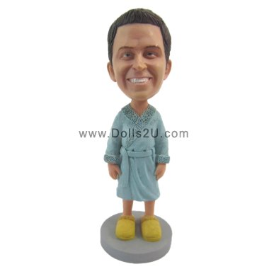 Custom Bobblehead Man Wearing Pajamas