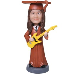(image for) Graduation Gift Custom Bobblehead For Guitar Player