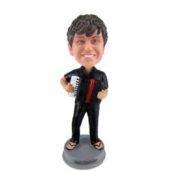 (image for) Custom Bobblehead Male Accordion Player Gift For Accordionist