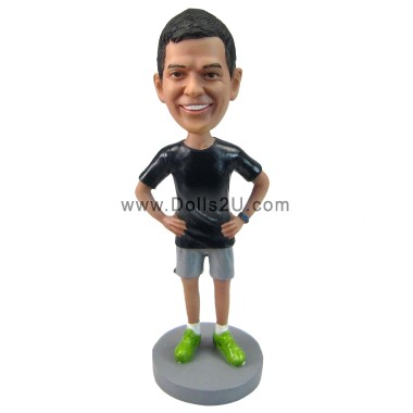 (image for) Custom Male In Sports Shorts With T-shirt Bobblehead