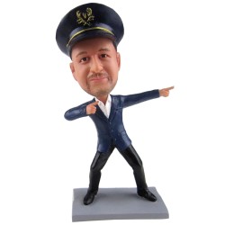 Personalized Pilot Bobblehead Figure Gift For Him