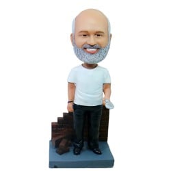 (image for) construction worker bobblehead gift for builder