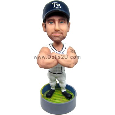 (image for) Custom Muscular Baseball Player Bobblehead