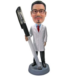  Personalized Male Doctor Bobblehead Pen Holder