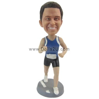 (image for) Custom Male Marathon Runner Athlete Bobblehead