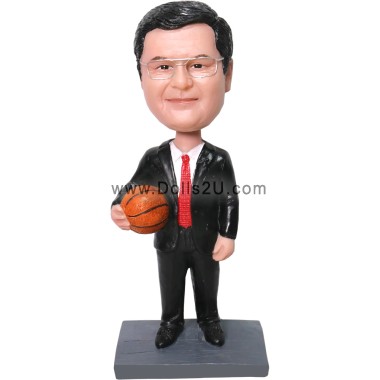 (image for) Custom Male Basketball Coach Bobblehead Gift Idea