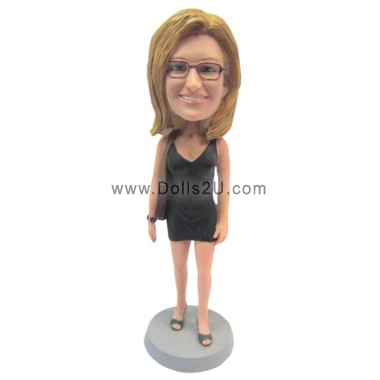  Custom Female With Shoulder Bag Bobblehead Item:52312