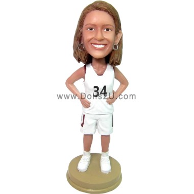 (image for) Custom Bobblehead Basketball Player For Girl Any Team Jersey And Logo