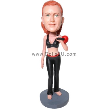  Custom Female Workout Fitness Bodybuilder Bobblehead Item:13869