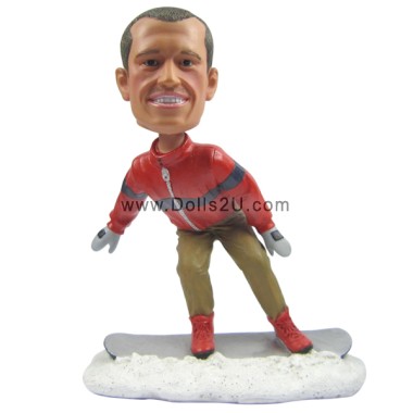  Custom Skier Skiing Bobblehead Item:13755