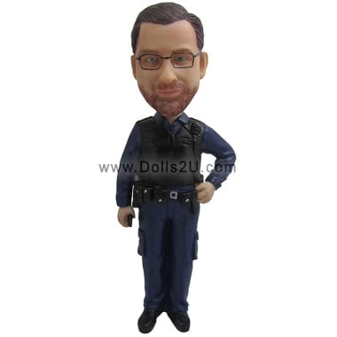  Personalized Police Officer Bobblehead Figurine Gifts For Him Item:13018