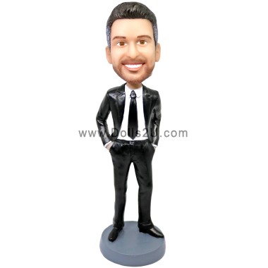  Custom Bobblehead Male Boss With Hands In Pockets Item:32903