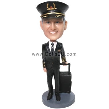  Personalized Pilot Bobblehead From Your Photo Item:33499