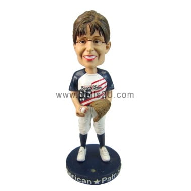  Custom Female Baseball Player Bobblehead Any Name Number Any Team Jersey Item:451225