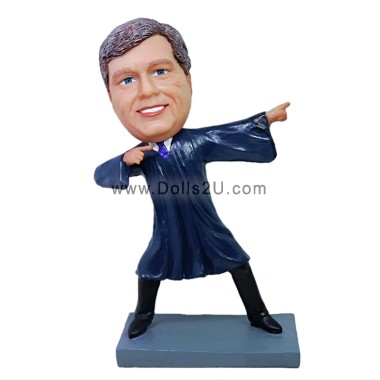 Custom Lawyer Making Victory Pose Bobblehead Lawyer Gift