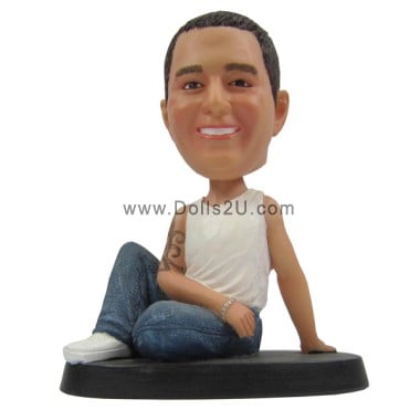 (image for) Custom Male Sitting On The Ground Bobblehead