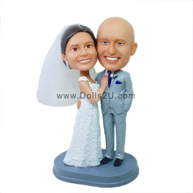 Wedding Bobblehead cake topper
