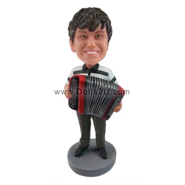 (image for) Custom Accordion Player Bobblehead Gift For Accordionist