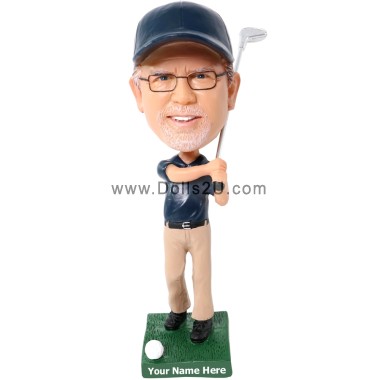 (image for) Custom Male Golf Player Bobblehead Gift