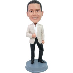  Custom Bobblehead Male Boss In Business Casual