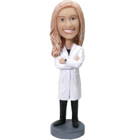 (image for) Crossed Arms Female Doctor Physician In Lab Coat