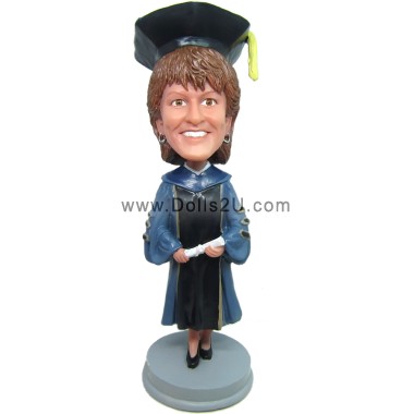 (image for) Custom Female Graduation Bobbleheads Graduation Gift For Her