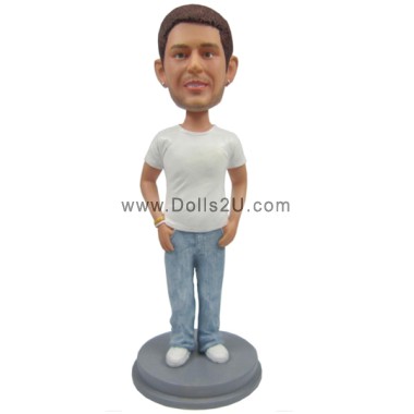 Casual Male With Thumbs In Pockets