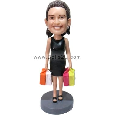  Personalized Fashion Shopping Lady Bobblehead Item:42001