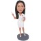(image for) Custom Bobblehead Female Nurse With Syringe Item:23033