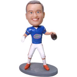 Personalized football player bobblehead