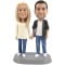 (image for) Custom Bobbleheads Couple Holding Hands Anniversary Gift Item:13433