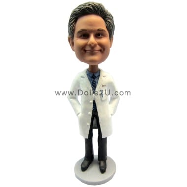 (image for) Custom Male Doctor Bobblehead In Lab Coat