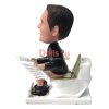 Custom Bobblehead Man Sitting On Toilet And Reading Newspaper Funny Gift For Him