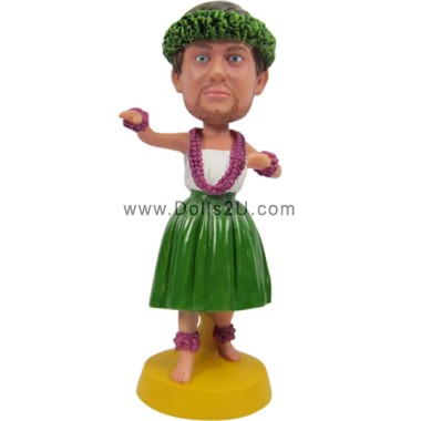 (image for) Custom Bobbleheads Male Hawaiian Hula Dancer