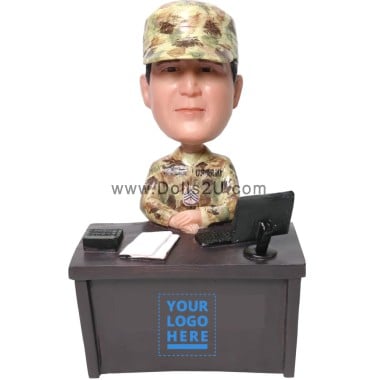  Custom Military Officer Bobblehead Item:47091