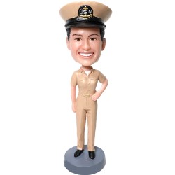 (image for) Personalized Female U.S. Navy Chief Bobblehead Gift