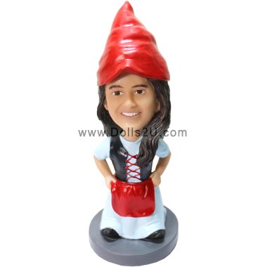 Custom Female Garden Gnome Bobblehead from Your Picture Bobbleheads