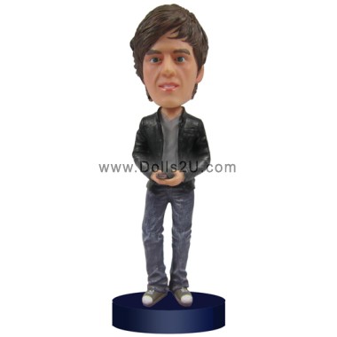 (image for) Custom Casual Male In Jacket And Jeans Bobblehead