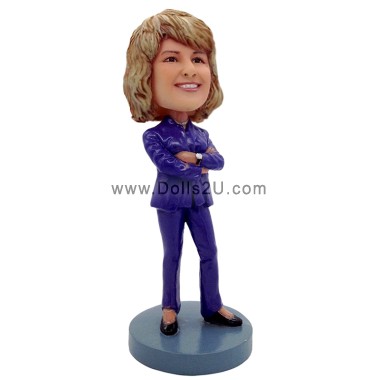  Office Lady In Business Attire - Premium Figure Bobblehead